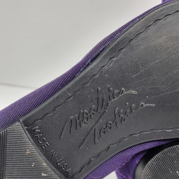 MOOTSIES TOOTSIES Gold Jeweled Bow Purple Skimmer Flats - Picture 11 of 13